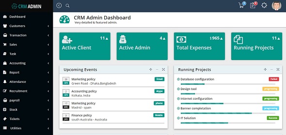 CRM Admin Template